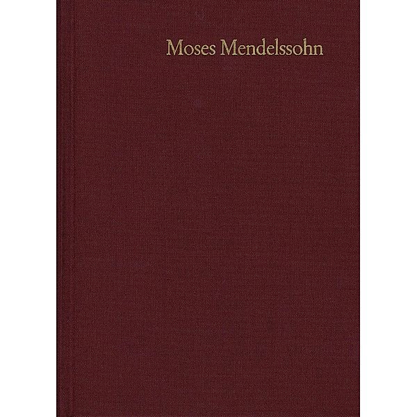 Moses Mendelssohn: Gesammelte Schriften. Jubiläumsausgabe / Band 25,1-2: Register und Corrigenda, Moses Mendelssohn