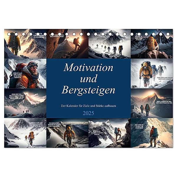 Motivation und Bergsteigen (Tischkalender 2025 DIN A5 quer), CALVENDO Monatskalender, Calvendo, Dirk Meutzner
