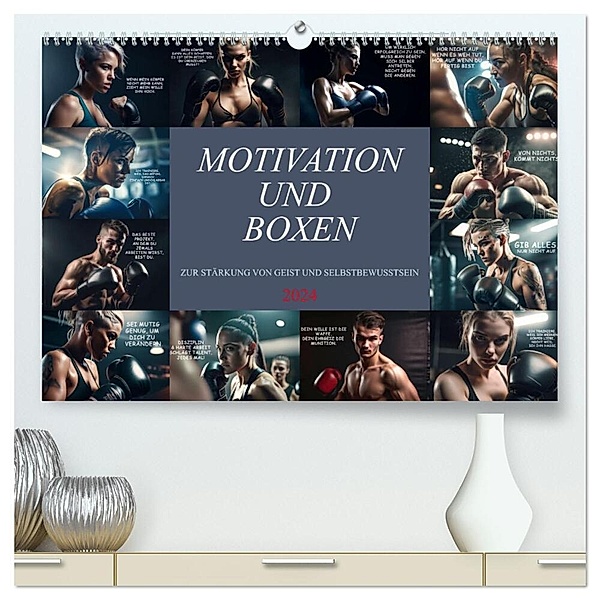 Motivation und Boxen (hochwertiger Premium Wandkalender 2024 DIN A2 quer), Kunstdruck in Hochglanz, Dirk Meutzner