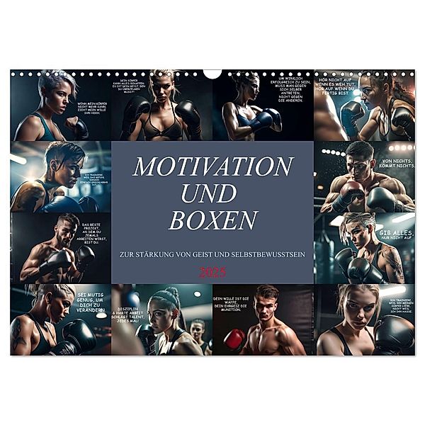 Motivation und Boxen (Wandkalender 2025 DIN A3 quer), CALVENDO Monatskalender, Calvendo, Dirk Meutzner