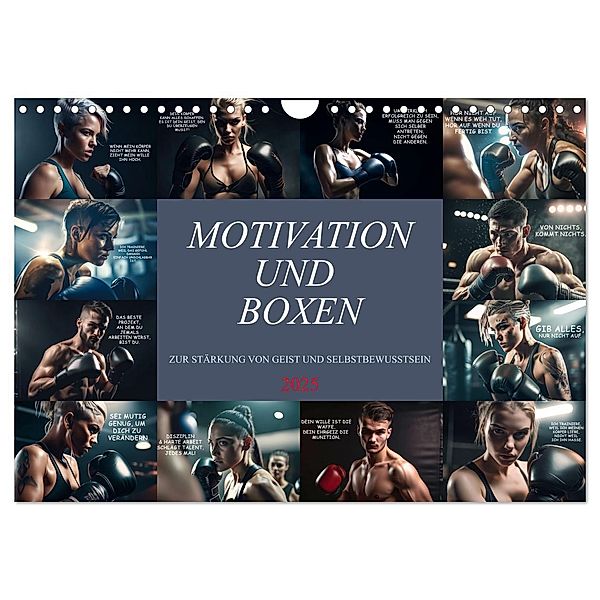 Motivation und Boxen (Wandkalender 2025 DIN A4 quer), CALVENDO Monatskalender, Calvendo, Dirk Meutzner