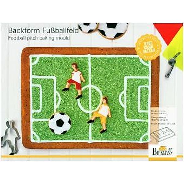 Motivbackform Fußballfeld