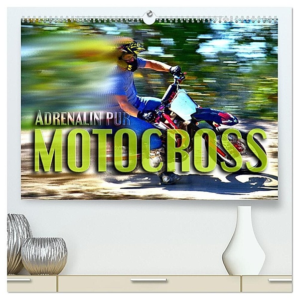 Motocross - Adrenalin pur (hochwertiger Premium Wandkalender 2024 DIN A2 quer), Kunstdruck in Hochglanz, Renate Bleicher
