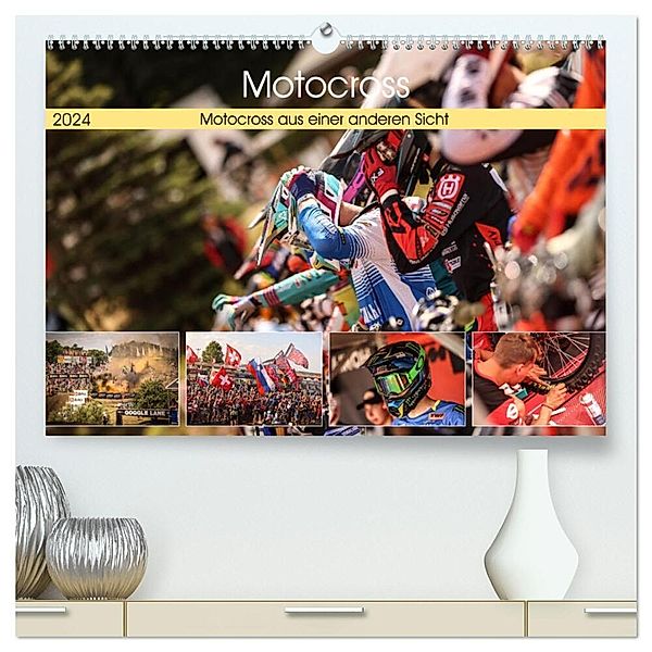 Motocross aus einer anderen Sicht (hochwertiger Premium Wandkalender 2024 DIN A2 quer), Kunstdruck in Hochglanz, Arne Fitkau Fotografie & Design