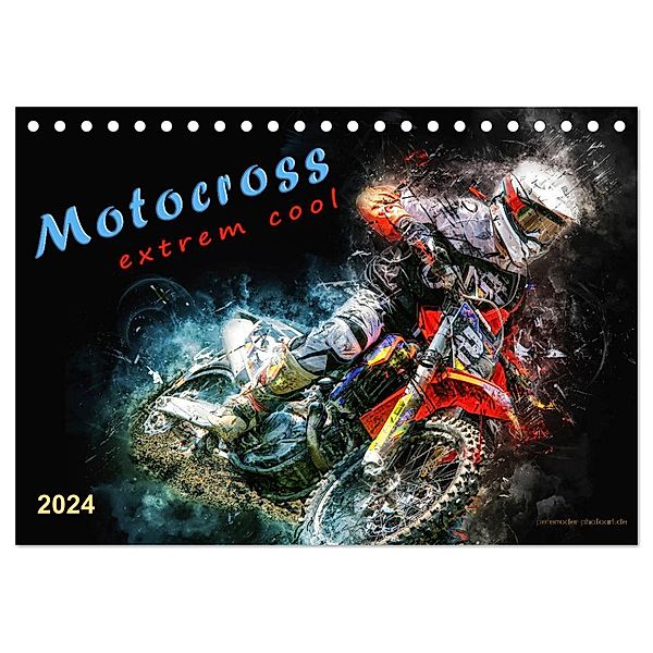 Motocross - extrem cool (Tischkalender 2024 DIN A5 quer), CALVENDO Monatskalender, Peter Roder