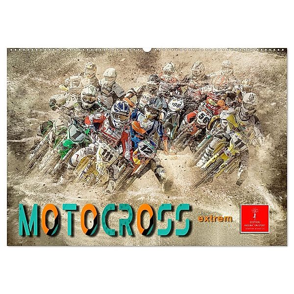 Motocross extrem (Wandkalender 2024 DIN A2 quer), CALVENDO Monatskalender, Peter Roder