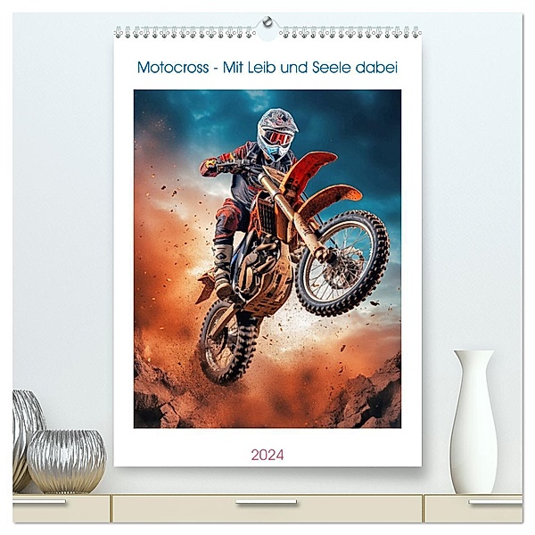 Motocross - Mit Leib und Seele dabei (hochwertiger Premium Wandkalender 2024 DIN A2 hoch), Kunstdruck in Hochglanz, Steffen Gierok-Latniak