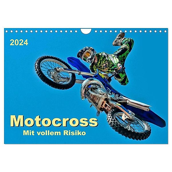 Motocross - mit vollem Risiko (Wandkalender 2024 DIN A4 quer), CALVENDO Monatskalender, Peter Roder