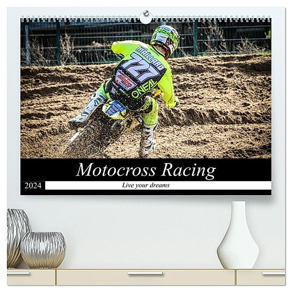 Motocross Racing 2024 (hochwertiger Premium Wandkalender 2024 DIN A2 quer), Kunstdruck in Hochglanz, Arne Fitkau Fotografie Design