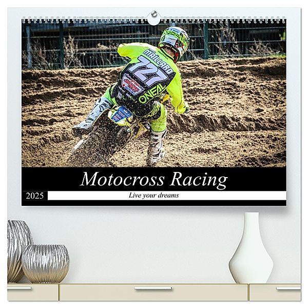 Motocross Racing 2025 (hochwertiger Premium Wandkalender 2025 DIN A2 quer), Kunstdruck in Hochglanz, Calvendo, Arne Fitkau Fotografie Design