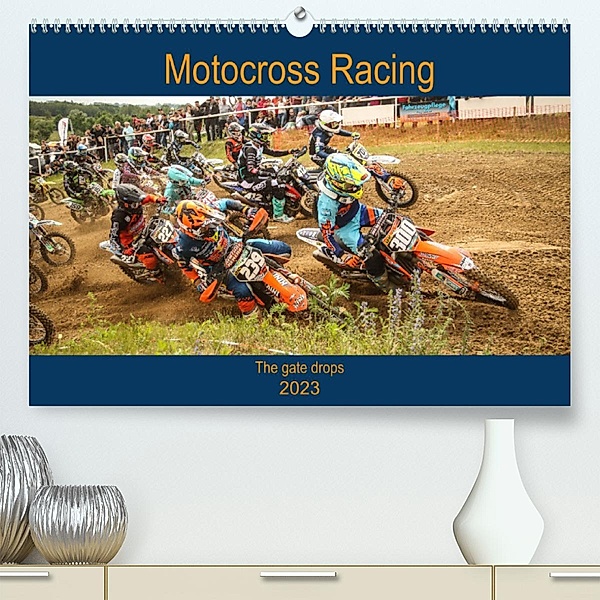 Motocross Racing - The gate drops (Premium, hochwertiger DIN A2 Wandkalender 2023, Kunstdruck in Hochglanz), Arne Fitkau Fotografie & Design