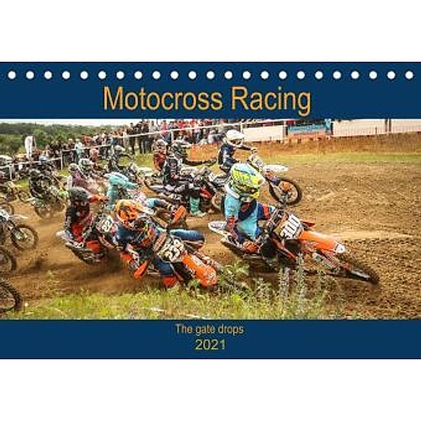 Motocross Racing - The gate drops (Tischkalender 2021 DIN A5 quer), Arne Fitkau Fotografie & Design