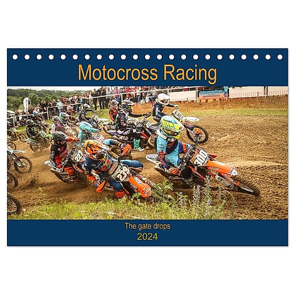 Motocross Racing - The gate drops (Tischkalender 2024 DIN A5 quer), CALVENDO Monatskalender, Arne Fitkau Fotografie & Design