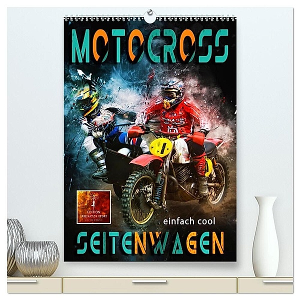 Motocross Seitenwagen - einfach cool (hochwertiger Premium Wandkalender 2024 DIN A2 hoch), Kunstdruck in Hochglanz, Peter Roder