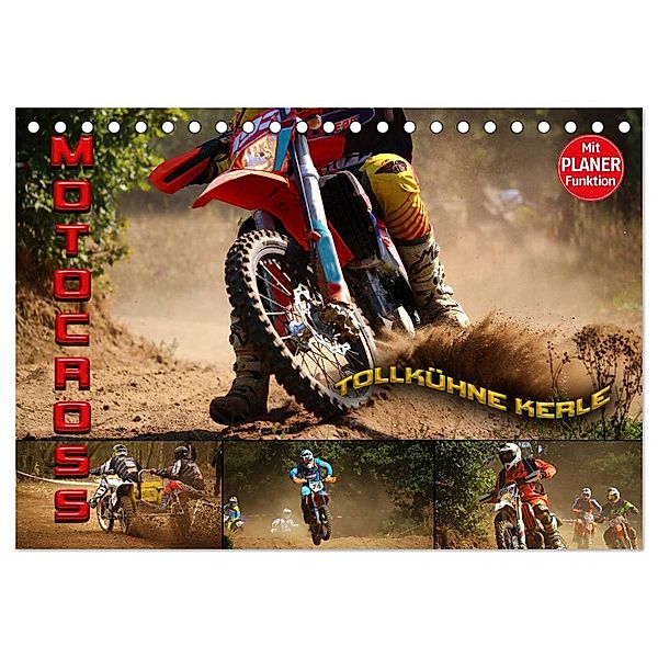 Motocross - tollkühne Kerle (Tischkalender 2024 DIN A5 quer), CALVENDO Monatskalender, Renate Bleicher