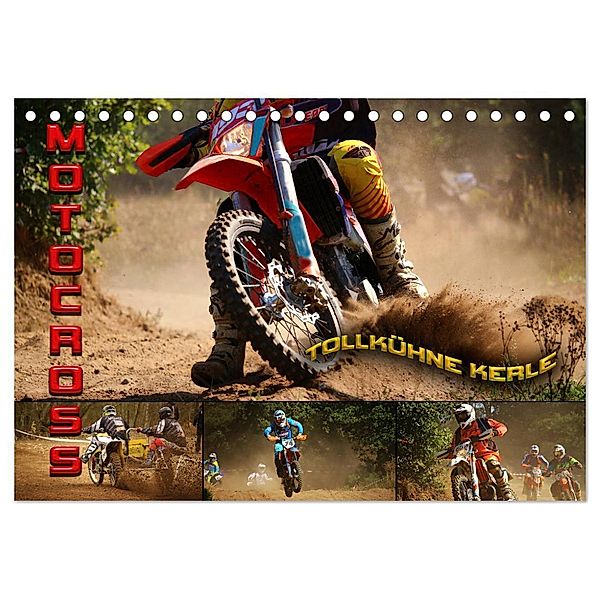 Motocross - tollkühne Kerle (Tischkalender 2024 DIN A5 quer), CALVENDO Monatskalender, Renate Bleicher