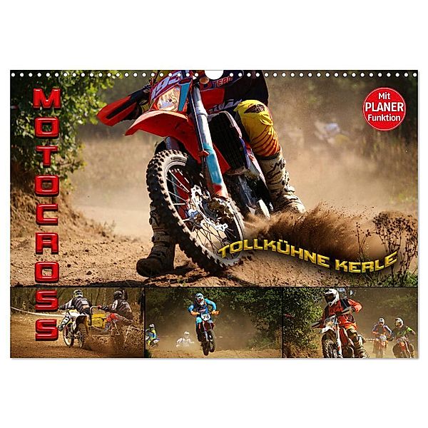 Motocross - tollkühne Kerle (Wandkalender 2024 DIN A3 quer), CALVENDO Monatskalender, Renate Bleicher