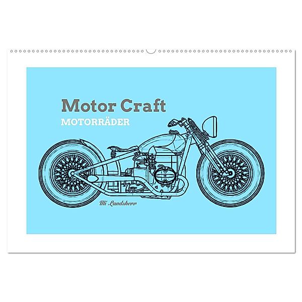 Motor Craft Motorräder (Wandkalender 2024 DIN A2 quer), CALVENDO Monatskalender, Uli Landsherr