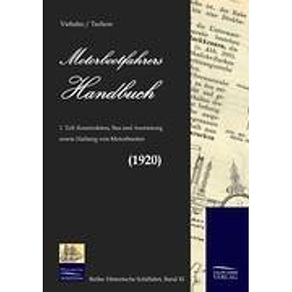 Motorbootsfahrers Handbuch, Friedrich-Wilhelm von Viebahn, A. Techow