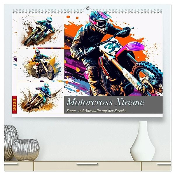Motorcross Xtreme (hochwertiger Premium Wandkalender 2024 DIN A2 quer), Kunstdruck in Hochglanz, Steffen Gierok-Latniak
