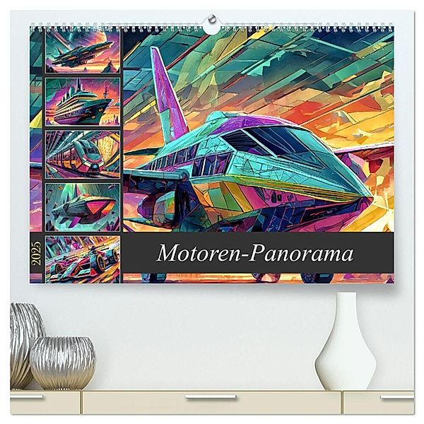 Motoren-Panorama (hochwertiger Premium Wandkalender 2025 DIN A2 quer), Kunstdruck in Hochglanz, Calvendo, Werner Braun