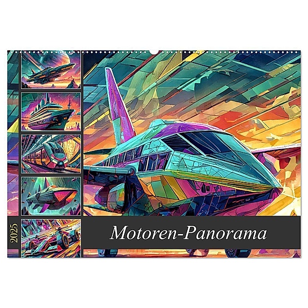 Motoren-Panorama (Wandkalender 2025 DIN A2 quer), CALVENDO Monatskalender, Calvendo, Werner Braun