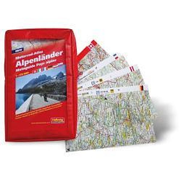 Motorrad-Atlas Alpenländer 1:275 000. Motoguide Pays alpins