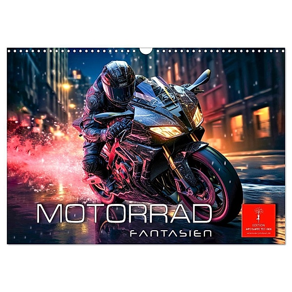 Motorrad Fantasien (Wandkalender 2024 DIN A3 quer), CALVENDO Monatskalender, Peter Roder