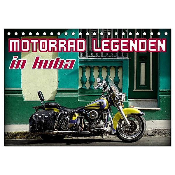 Motorrad Legenden in Kuba (Tischkalender 2025 DIN A5 quer), CALVENDO Monatskalender, Calvendo, Henning von Löwis of Menar