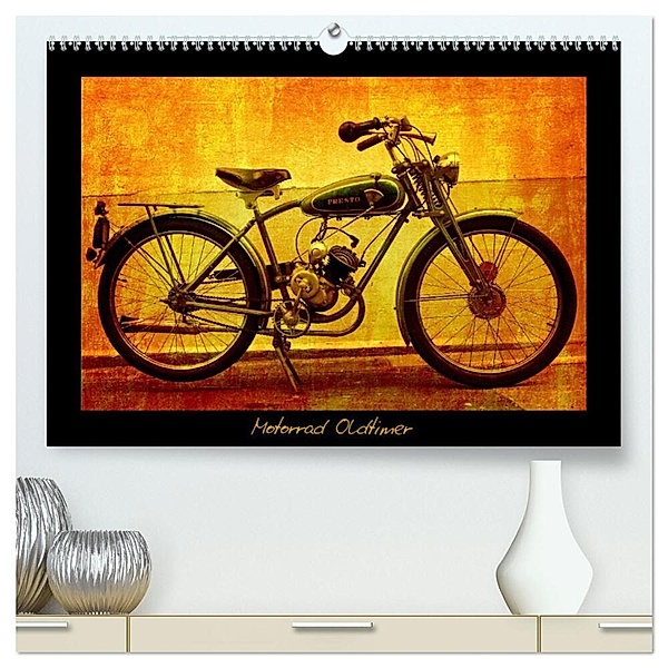 Motorrad Oldtimer (hochwertiger Premium Wandkalender 2024 DIN A2 quer), Kunstdruck in Hochglanz, Gabi Siebenhühner