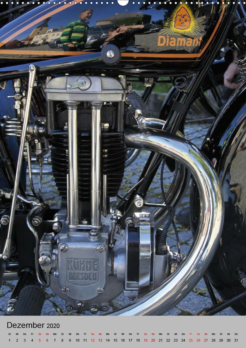 Motorrad Oldtimer - Motoransichten Premium-Kalender 2020 DIN A2 hoch -  Kalender bestellen