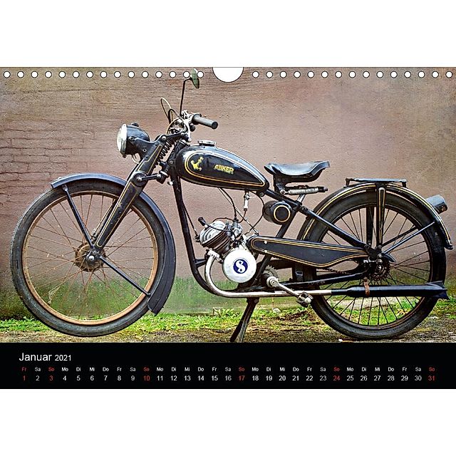 Motorrad Oldtimer Wandkalender 2021 DIN A4 quer - Kalender bestellen