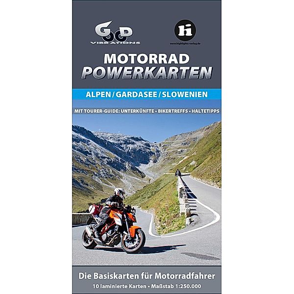 Motorrad Powerkarten Alpen / Gardasee / Slowenien