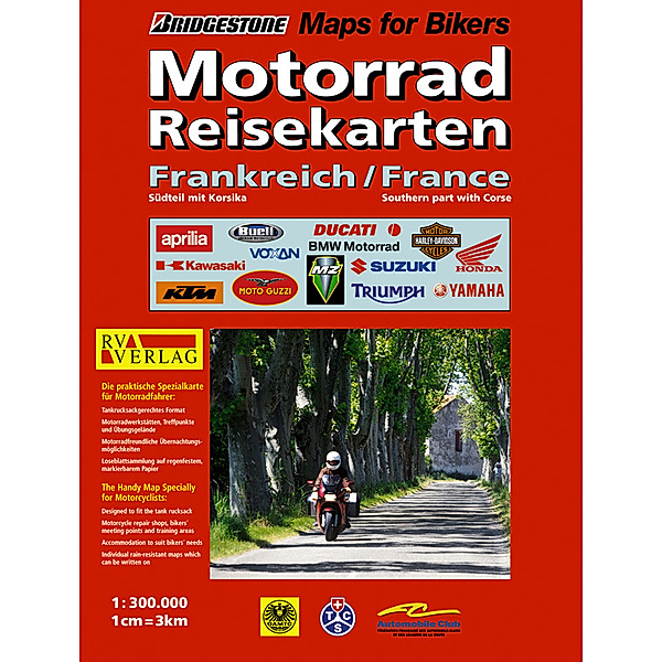 Motorrad Reisekarten / Motorrad Reisekarten Frankreich - Südteil mit Korsika. France - Southern part with Corse