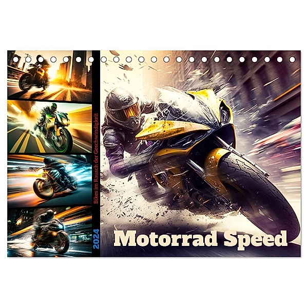 Motorrad Speed (Tischkalender 2024 DIN A5 quer), CALVENDO Monatskalender, Dirk Meutzner