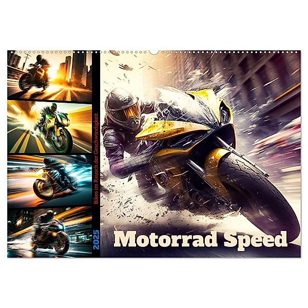 Motorrad Speed (Wandkalender 2025 DIN A2 quer), CALVENDO Monatskalender, Calvendo, Dirk Meutzner