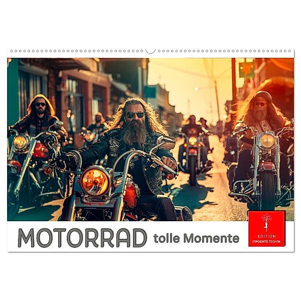 Motorrad tolle Momente (Wandkalender 2025 DIN A2 quer), CALVENDO Monatskalender, Calvendo, Peter Roder