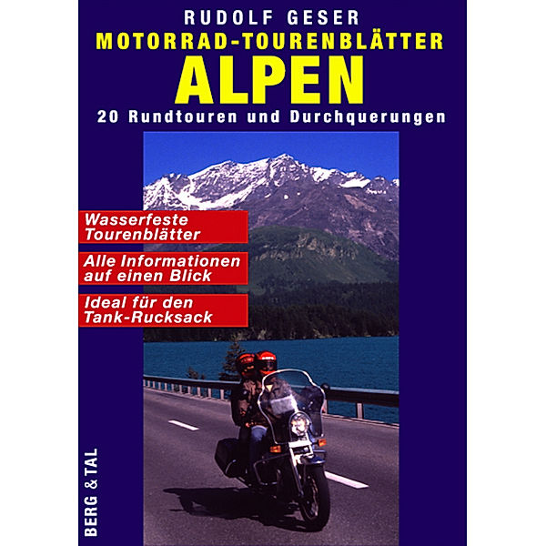 Motorrad-Tourenblätter Alpen, 20 Bl., Rudolf Geser