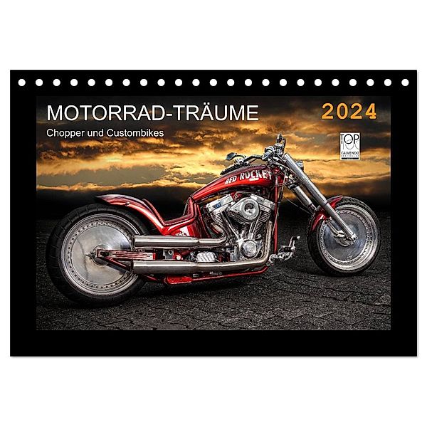 Motorrad-Träume - Chopper und Custombikes (Tischkalender 2024 DIN A5 quer), CALVENDO Monatskalender, Michael Pohl