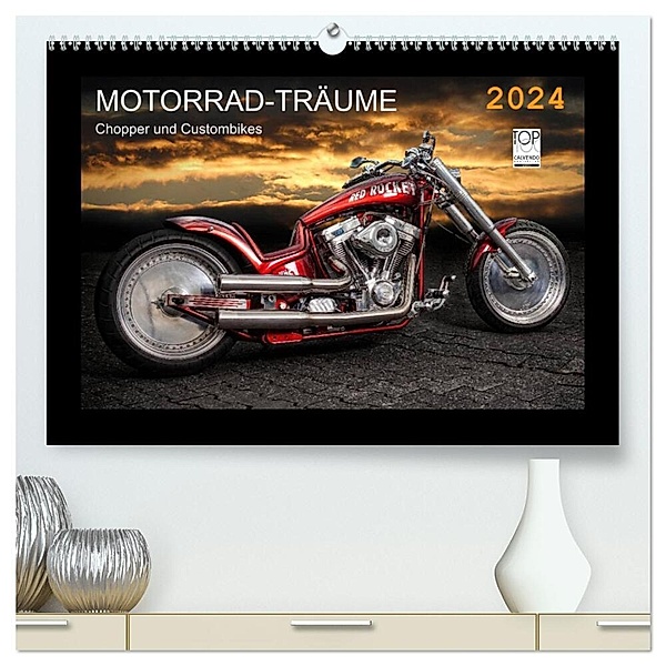 Motorrad-Träume - Chopper und Custombikes (hochwertiger Premium Wandkalender 2024 DIN A2 quer), Kunstdruck in Hochglanz, Michael Pohl