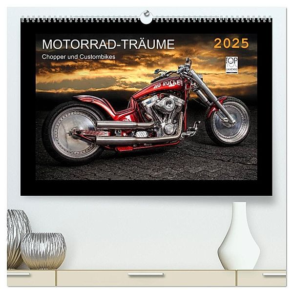 Motorrad-Träume - Chopper und Custombikes (hochwertiger Premium Wandkalender 2025 DIN A2 quer), Kunstdruck in Hochglanz, Calvendo, Michael Pohl