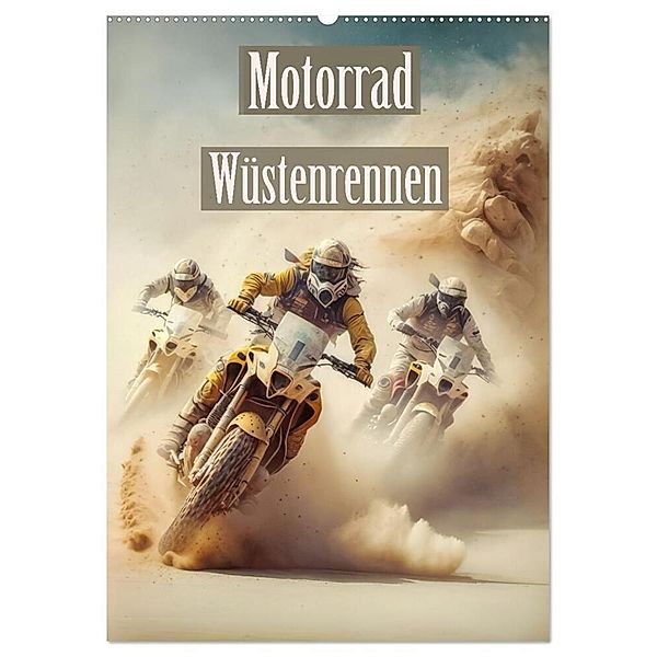 Motorrad Wüstenrennen (Wandkalender 2024 DIN A2 hoch), CALVENDO Monatskalender, Liselotte Brunner-Klaus