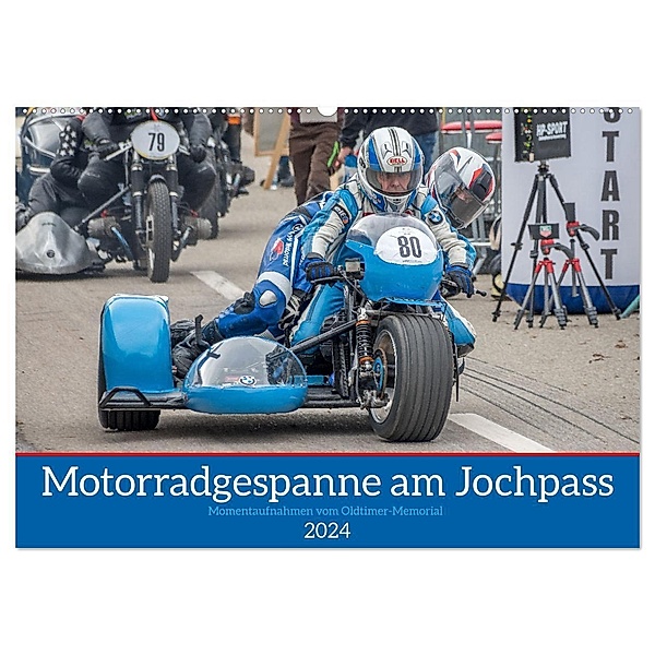 Motorradgespanne am Jochpass (Wandkalender 2024 DIN A2 quer), CALVENDO Monatskalender, Stephan Käufer