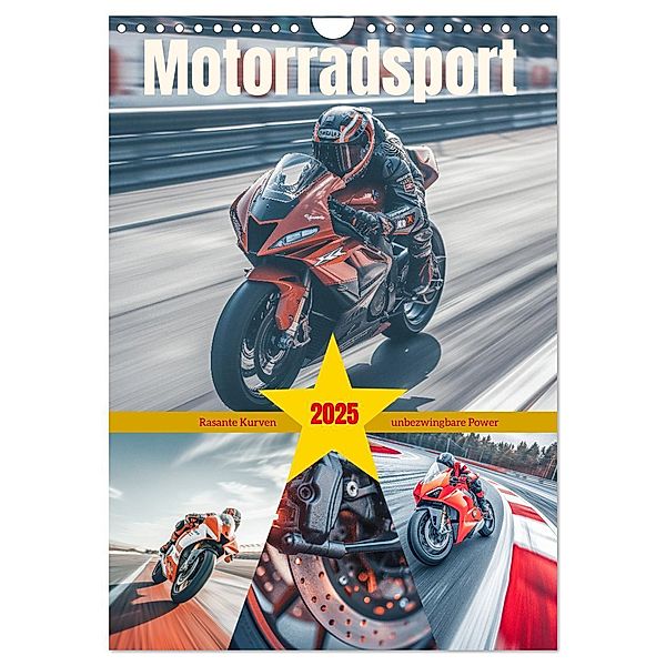 Motorradsport (Wandkalender 2025 DIN A4 hoch), CALVENDO Monatskalender, Calvendo, Steffen Gierok-Latniak