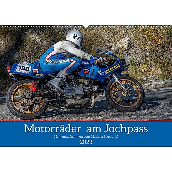 Motorräder am Jochpass (Wandkalender 2023 DIN A2 quer), Stephan Käufer