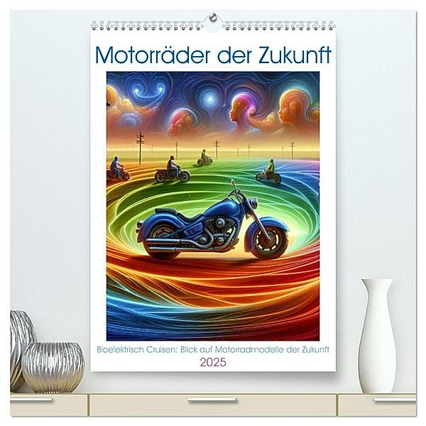 Motorräder der Zukunft (hochwertiger Premium Wandkalender 2025 DIN A2 hoch), Kunstdruck in Hochglanz, Calvendo, Marco Warstat