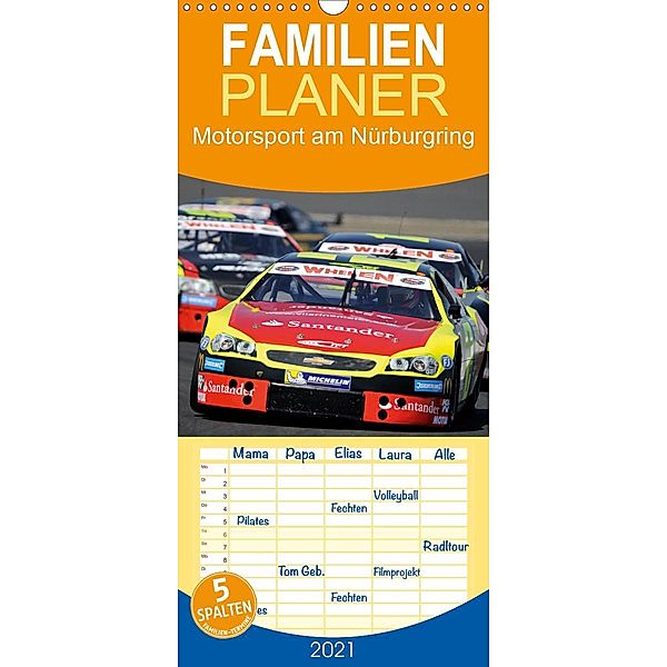 Motorsport am Nürburgring - Familienplaner hoch (Wandkalender 2021 , 21 cm x 45 cm, hoch), Dieter-M. Wilczek