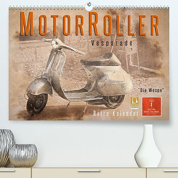 Mototrroller - Vesparade (Premium, hochwertiger DIN A2 Wandkalender 2023, Kunstdruck in Hochglanz), Peter Roder