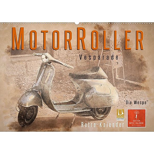 Mototrroller - Vesparade (Wandkalender 2023 DIN A2 quer), Peter Roder