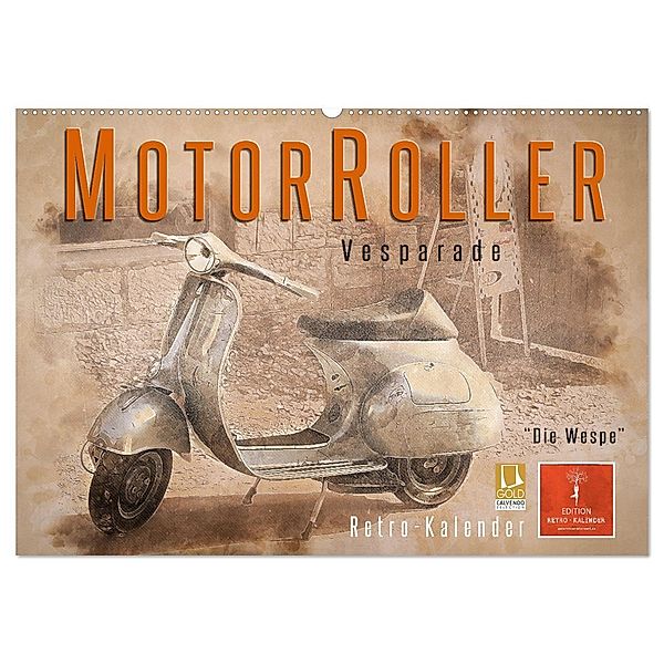 Mototrroller - Vesparade (Wandkalender 2024 DIN A2 quer), CALVENDO Monatskalender, Peter Roder